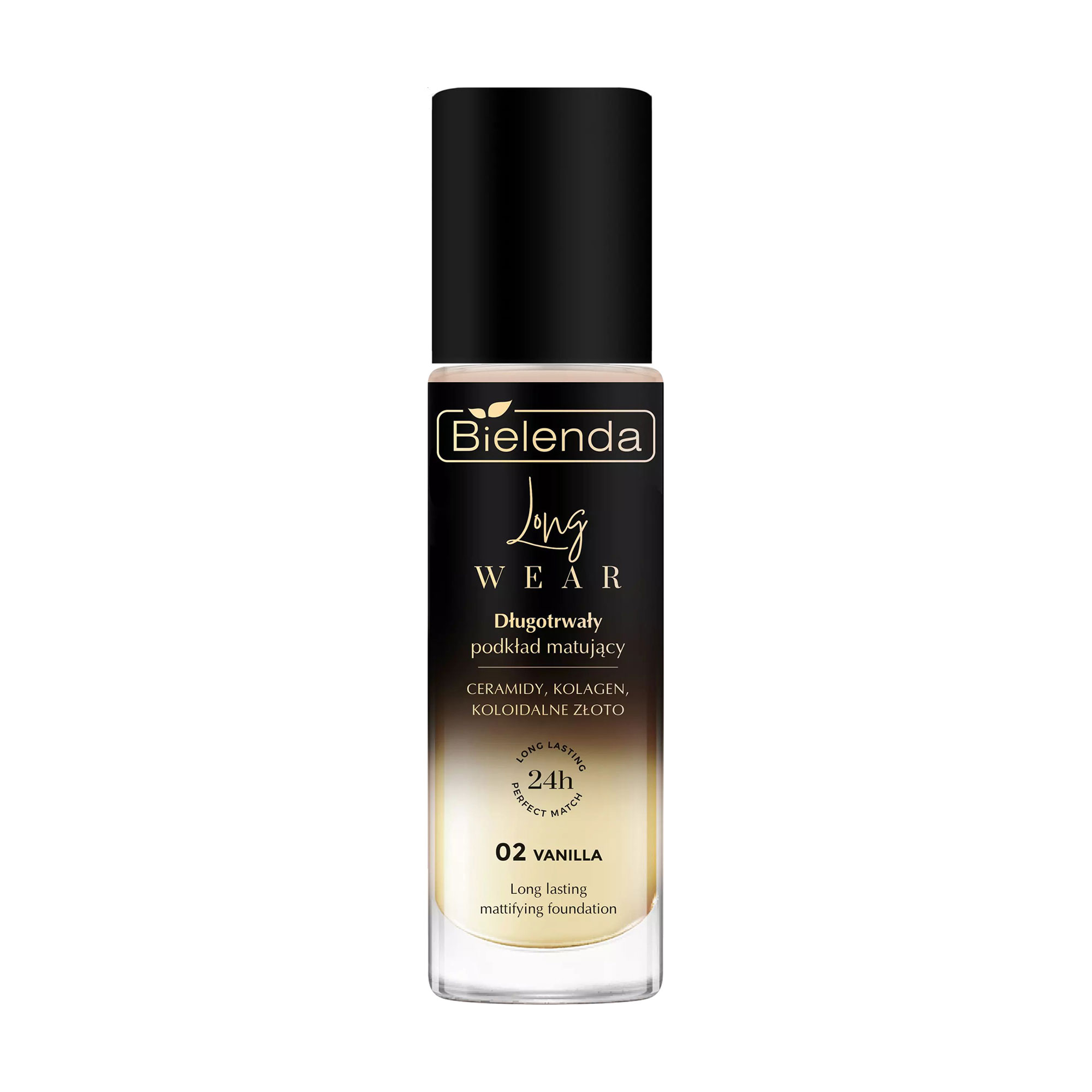 Стійка матова тональна основа для обличчя Bielenda Long Wear Long Lasting Mattifying Foundation 02 Vanilla, 30 мл